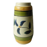 West germany ceramic vase vintage floral decor year 1960