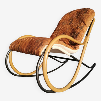 Rocking chair vintage design Paul Tuttle 70's