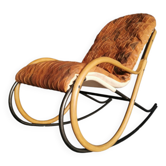 Rocking chair vintage design Paul Tuttle 70's