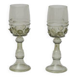 Roemer wine glasses by Josed & Eva Flek, Novy Bor Czechoslovakia.