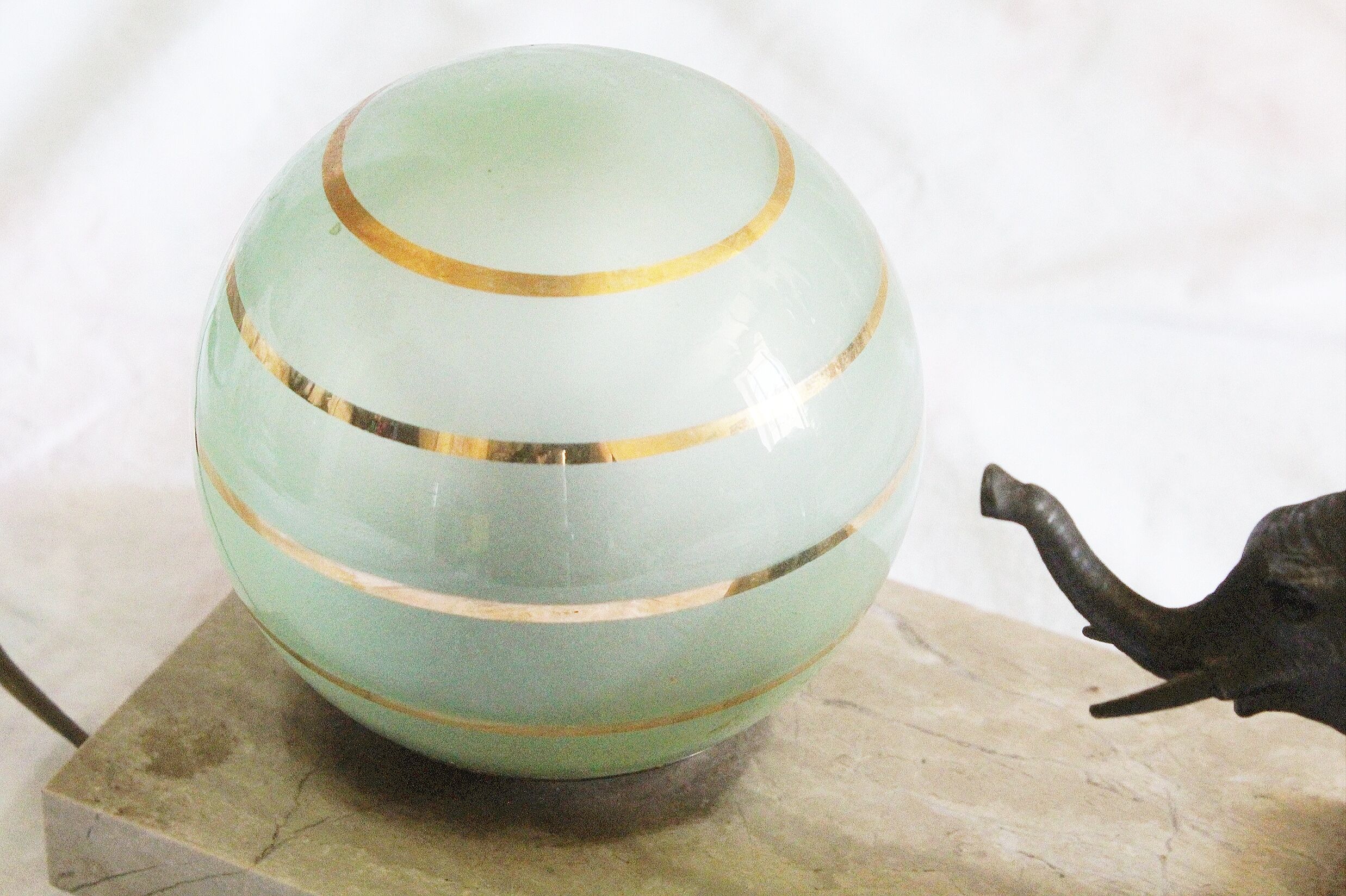 Elephant art deco marble lamp