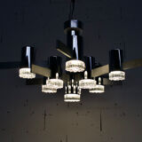 Pair of chandeliers from Sciolari 70 years chrome steel