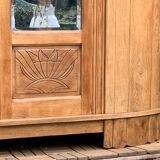 Parisian art deco wardrobe solid raw oak 1930