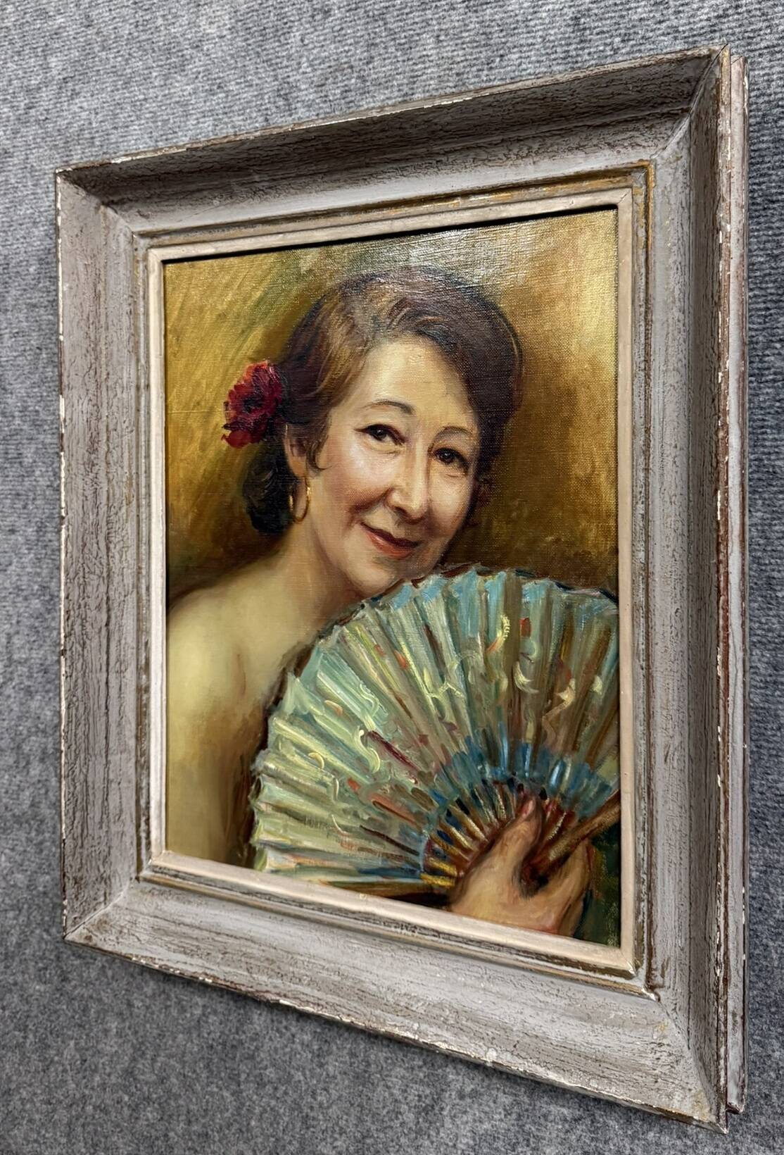 Oil painting on canvas circa 1940-1950