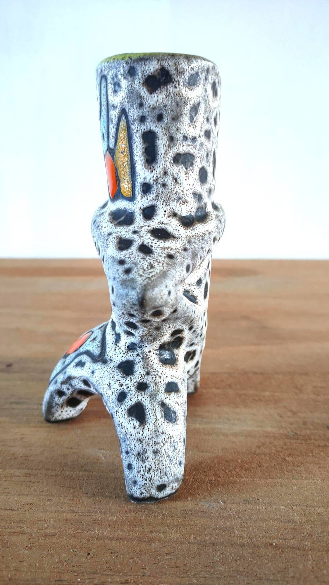 Free-form ceramic vase signed Bessone Vallauris 1960s