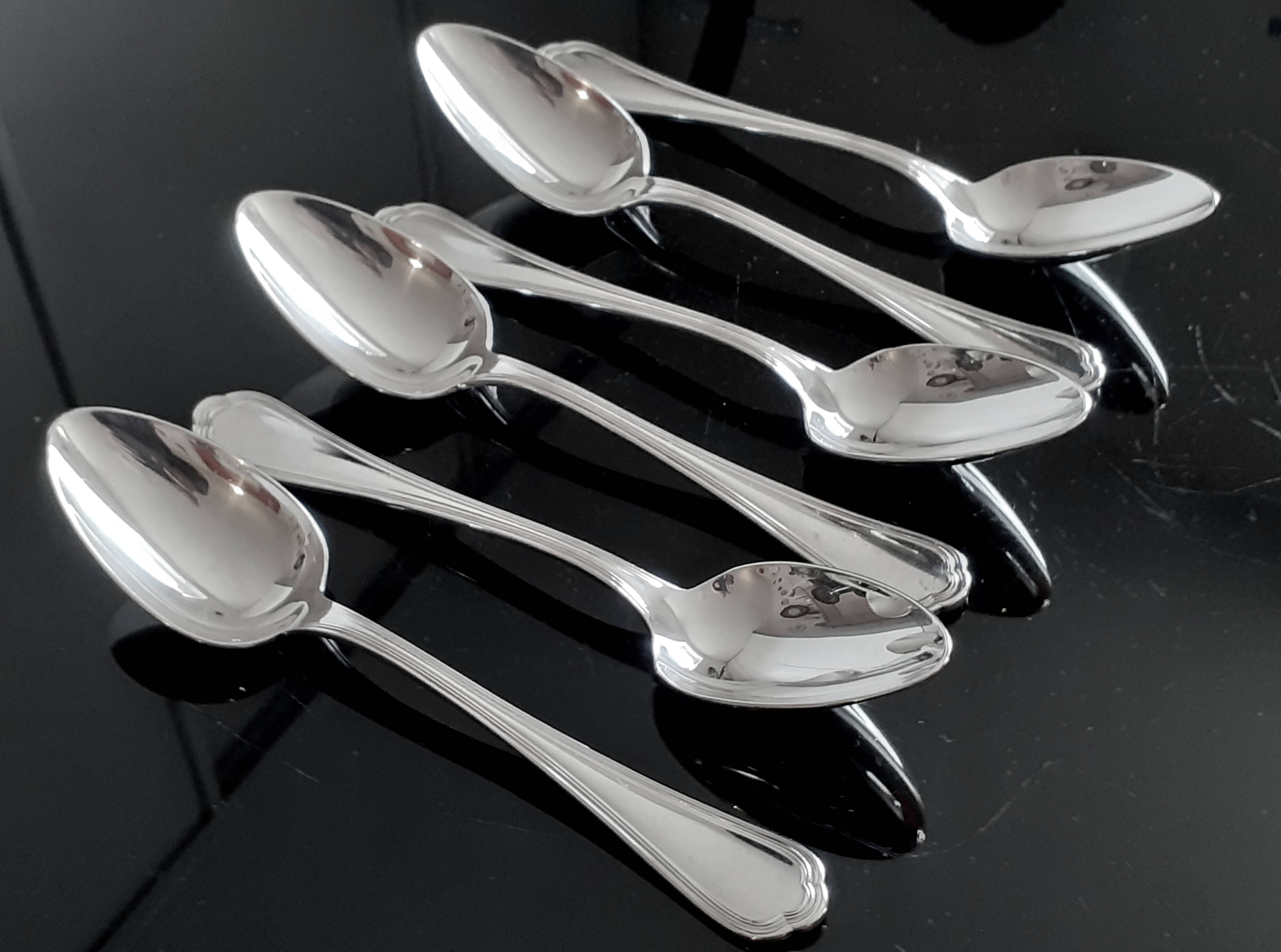 Christofle / 18-piece set, silver-plated metal spatours model