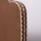 4 parts Brown Linen Fabric Room Divider 1970s Holland