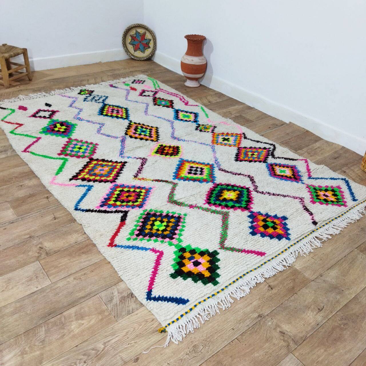 Handmade Moroccan Berber rug 260 X 162 CM