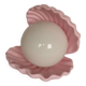 Pink shell and opaline pearl lamp, Saint-Jacques, France, 1970