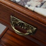 Pair Art Nouveau Nightstands with marble top by Paul Alexandre Dumas, Franc