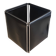 Chrome and faux leather wastepaper basket