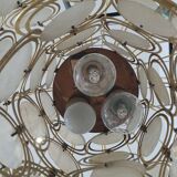 Lustre vintage laiton et nacre
