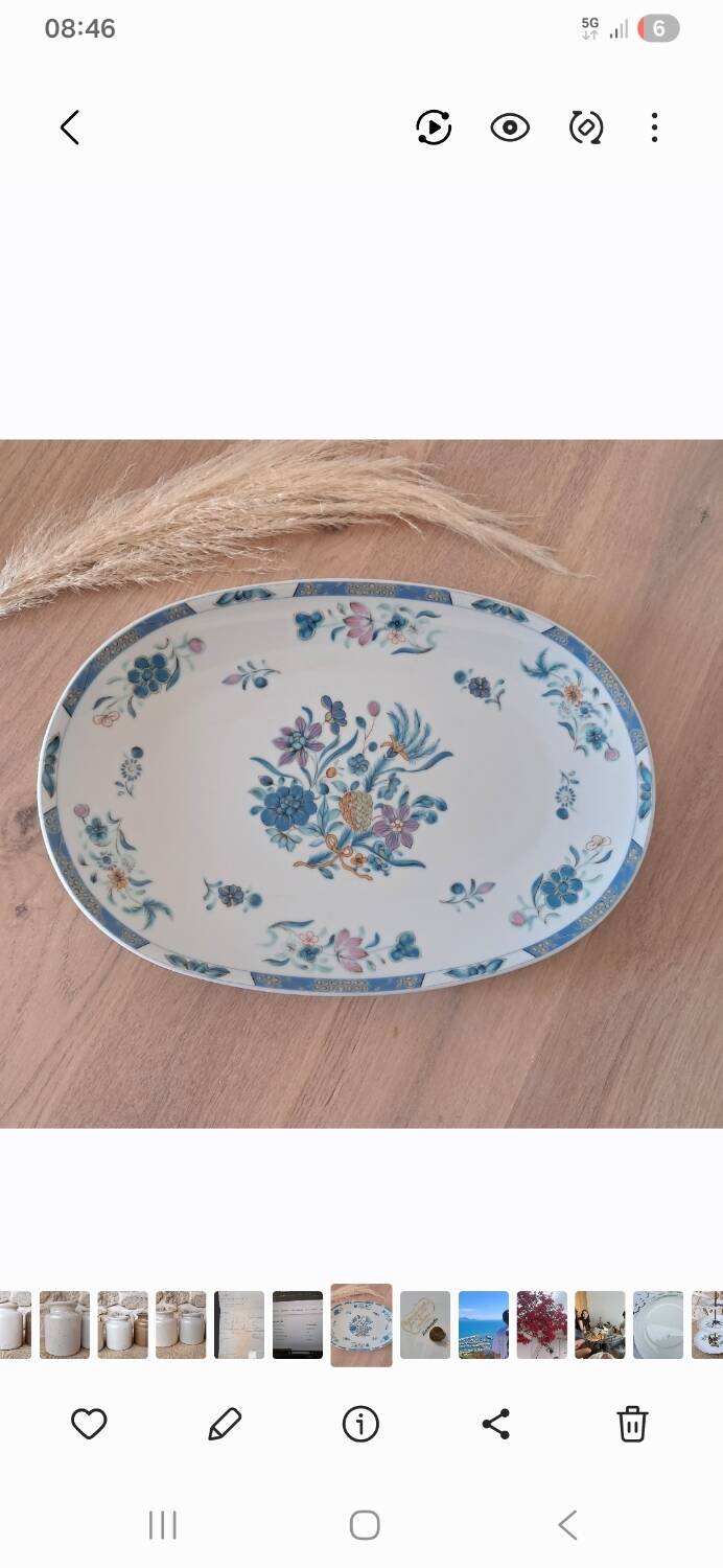 Antique oval Limoges plates