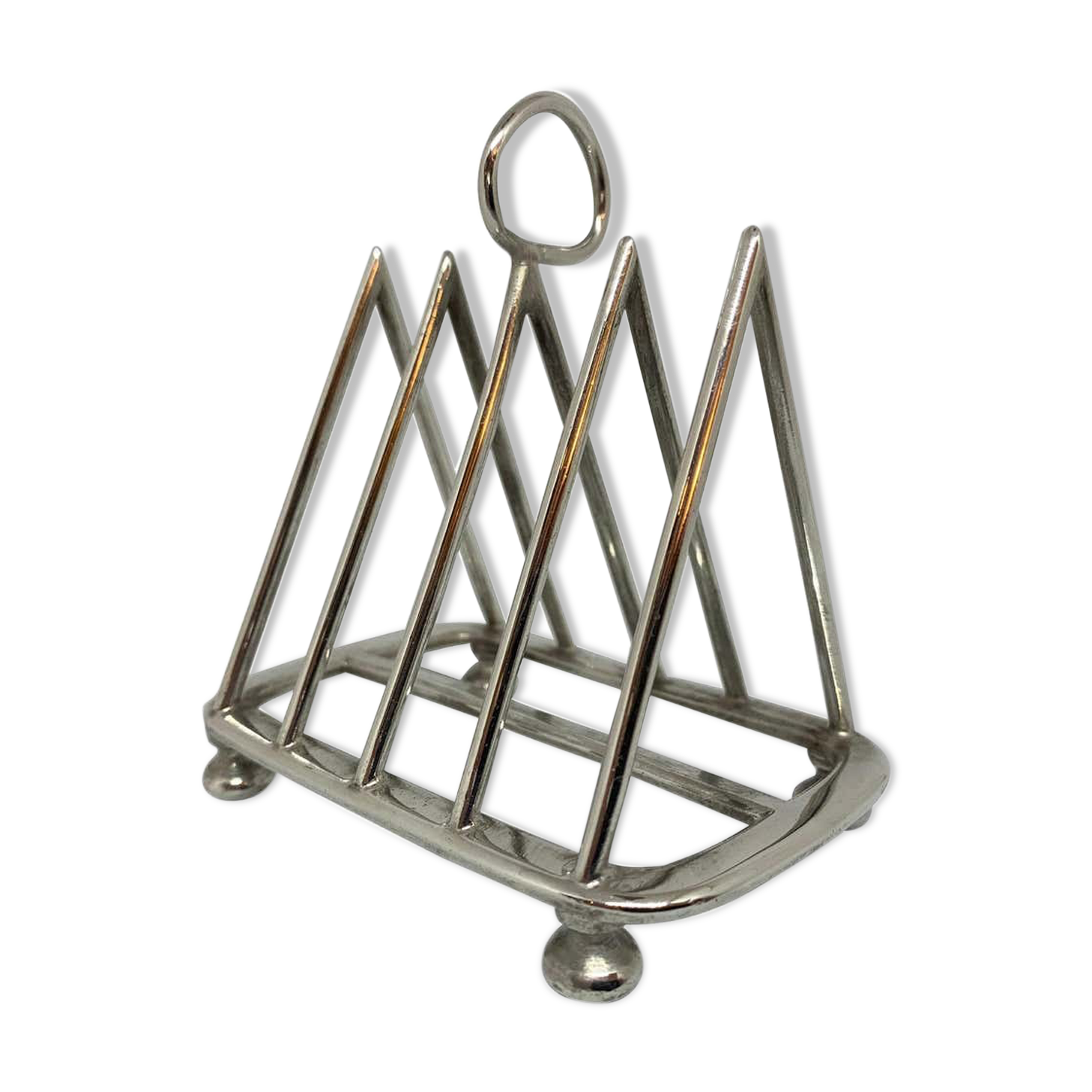 Walker & Hall english silver plate toast rack made in Sheffield circa 1900