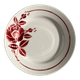 Set of 4 plates Sylvain Moulins des Loups burgundy rose decoration