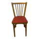 BAUMANN bistro chair in wood and red faux leather