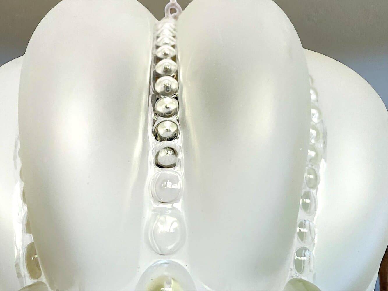 Large Frosted Bubble Glass Hanging Light