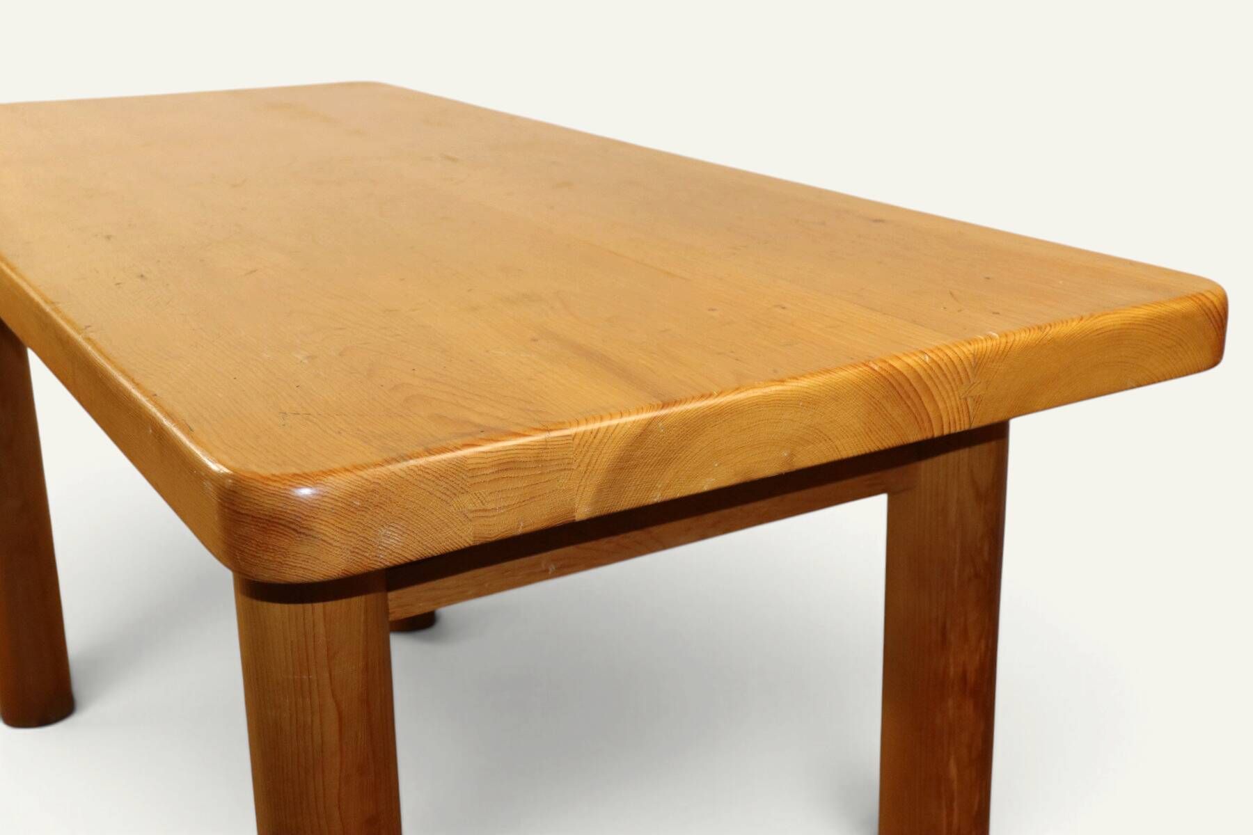 Table René Martin en pin massif moderniste, 1960