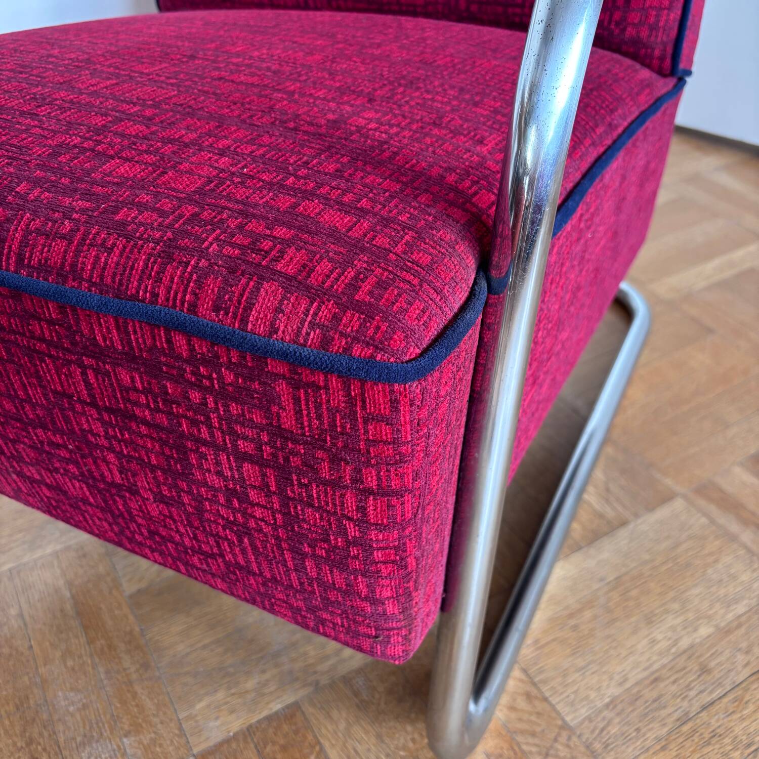 Functionalist armchair, restored, Czechoslovakia