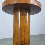 Art Deco Walnut Pedestal Table, Czechoslovakia, 1930s