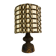 Temde Leuchten brutalist lamp, wood and wool from the 1960s.