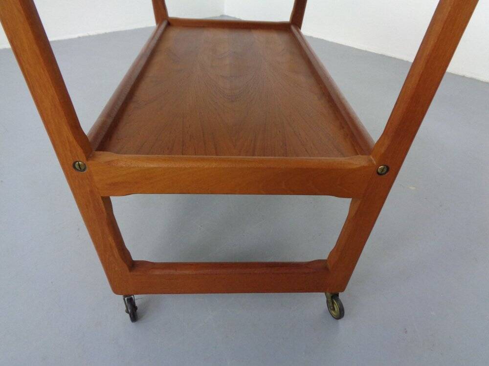 Teak Bar Cart by Holger Georg Jensen for Kubus, Denmark, 1960s