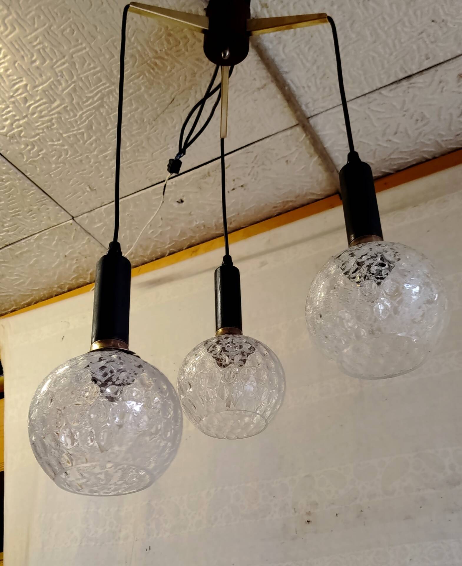 Chandelier with 3 lights - 1950s/60s