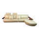 Exceptional Mid-Century Frighetto Italian Cream Leather Landscape Sofa with