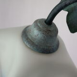Table lamp in metal and frosted glass by Jean-Pierre Ryckaert, collection "Louisiane" 60's