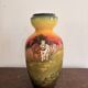 Antique English Vase Soleilian SF&Co 1910 Earthenware Decor Horses Ploughman