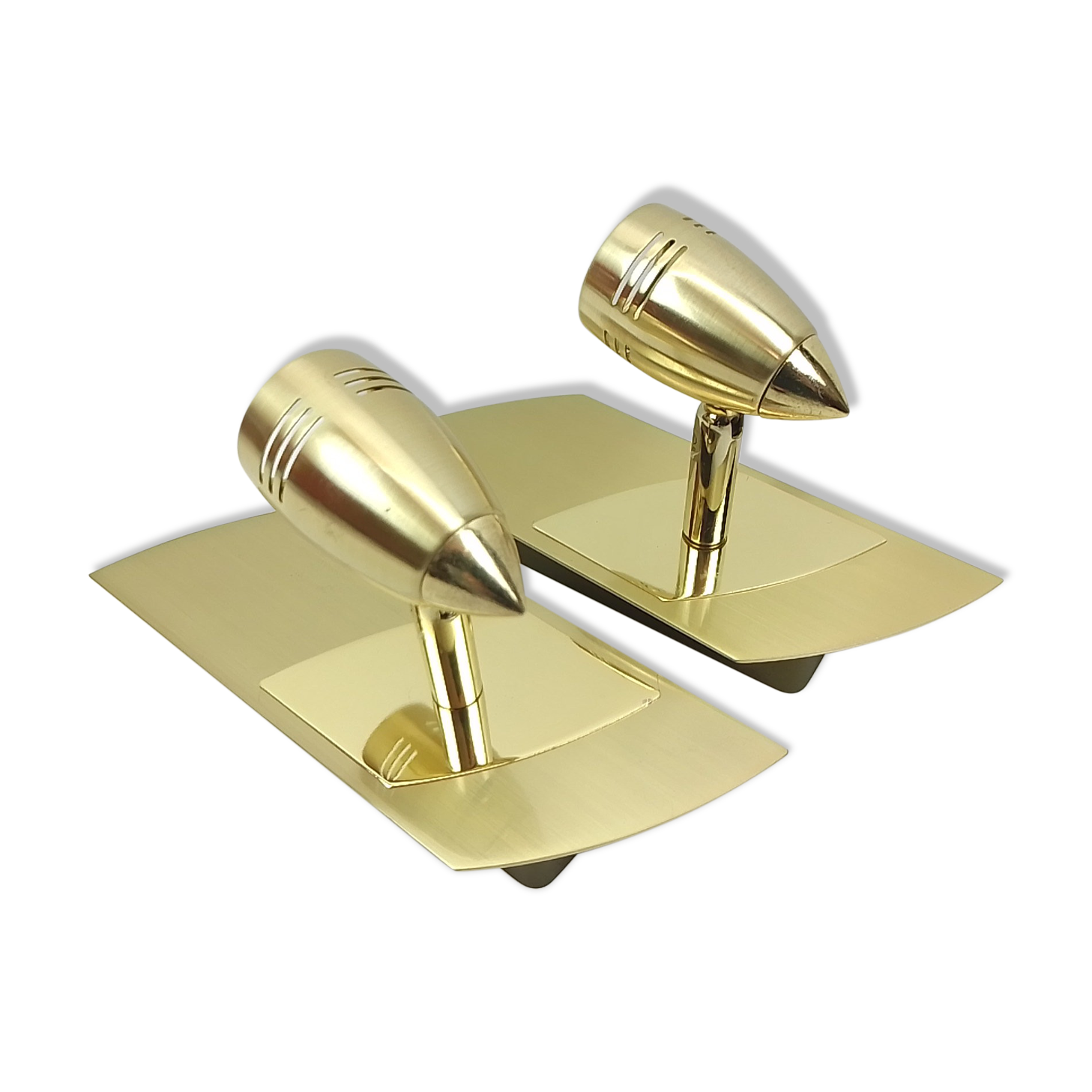 Pair of wall lamps spotlights gold metal Eglo