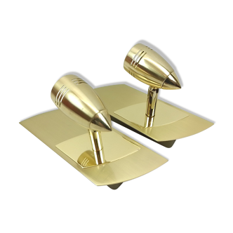 Pair of wall lamps spotlights gold metal Eglo