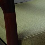 Vintage mahogany senator high back lounge chair by Ole Wanscher for Cado, 1960s