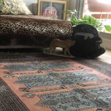 Vintage wool oriental rug - 245x157cm