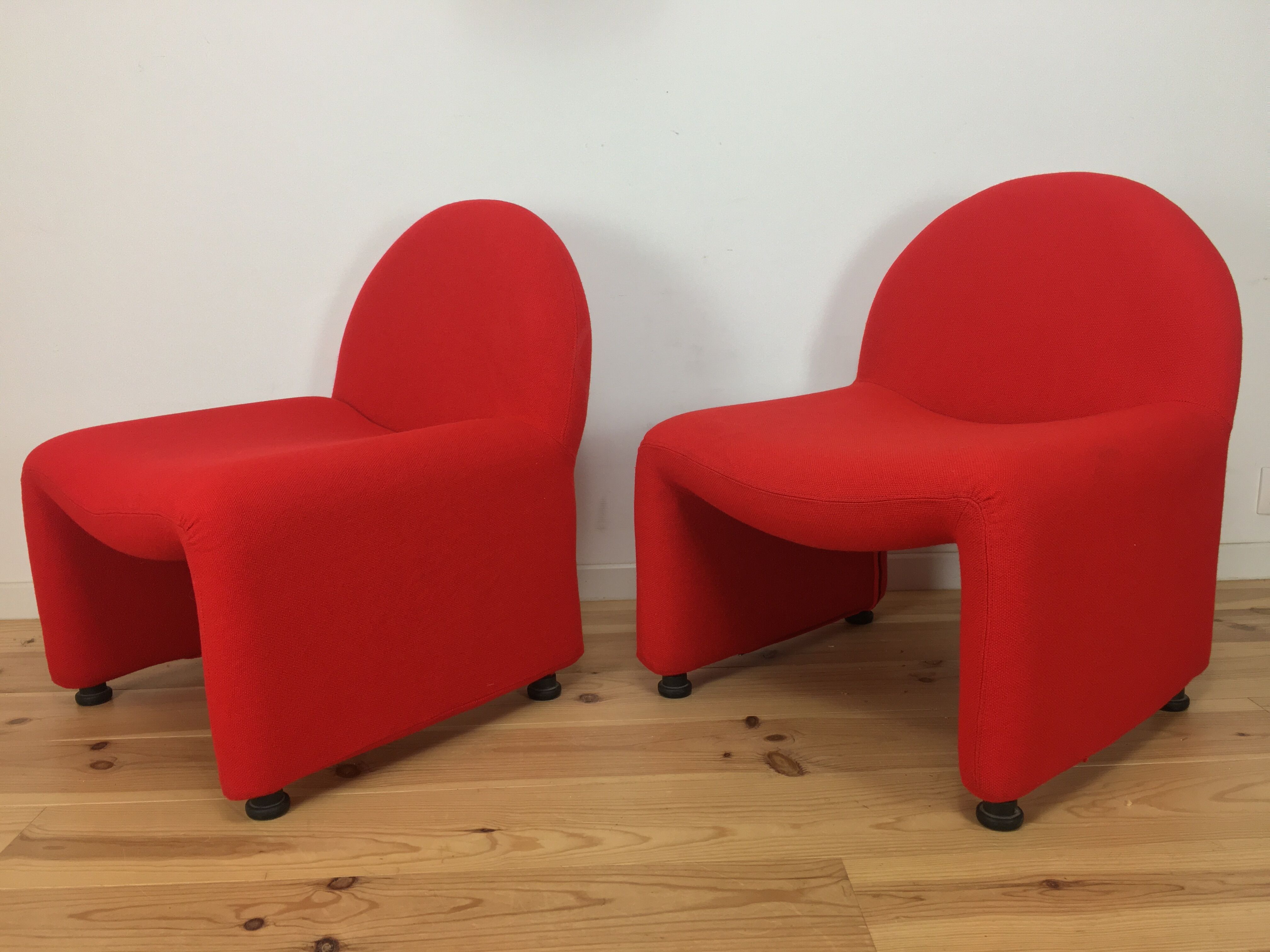 Pair of red Atal chairs