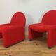 Paire de chauffeuses Atal rouges