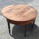 Half-moon console table in solid walnut