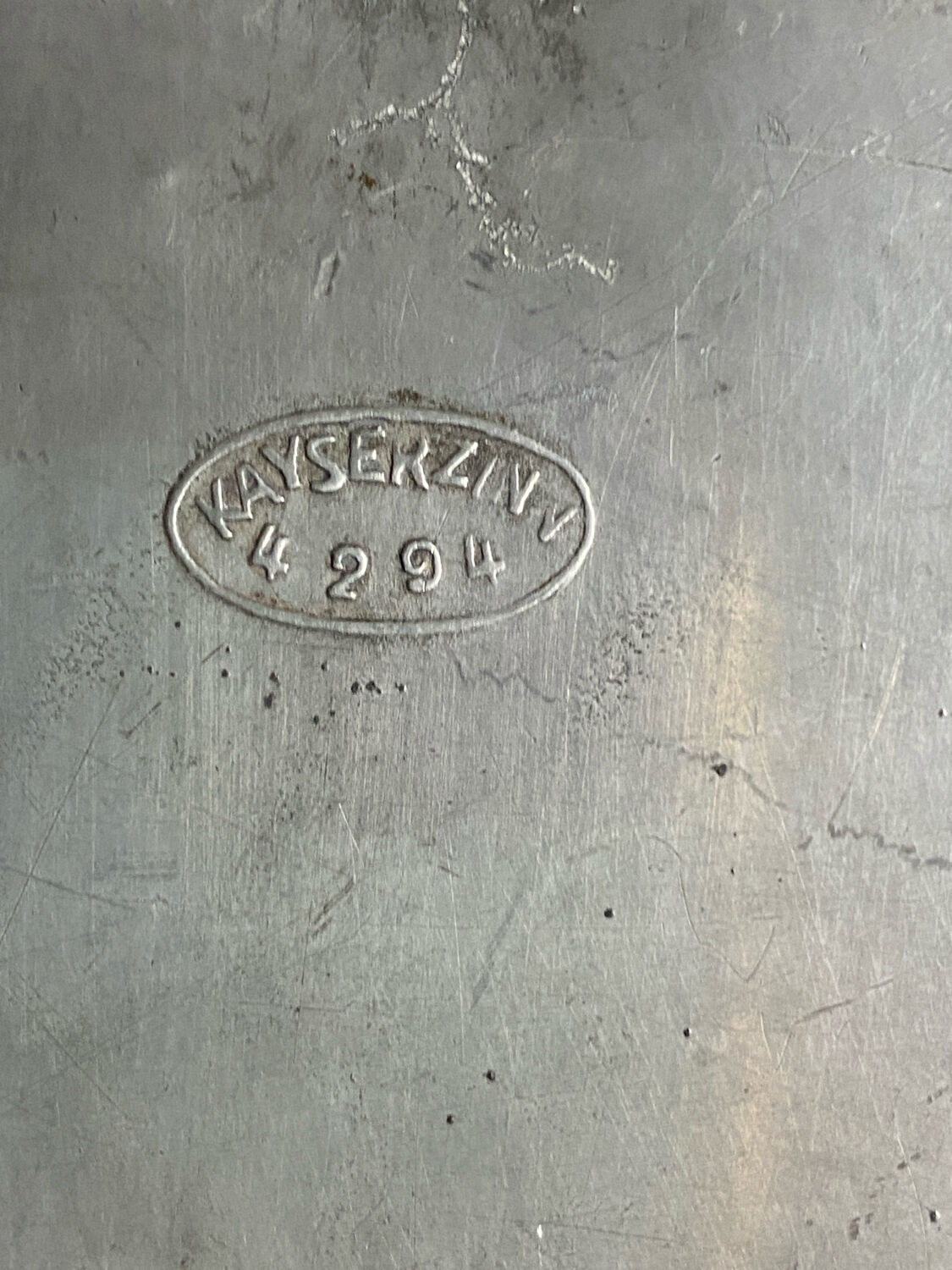 Large Art Nouveau pewter storage tray Kayserzin
