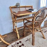 small desk, or serving trolley in bamboo, circa 1950/1960