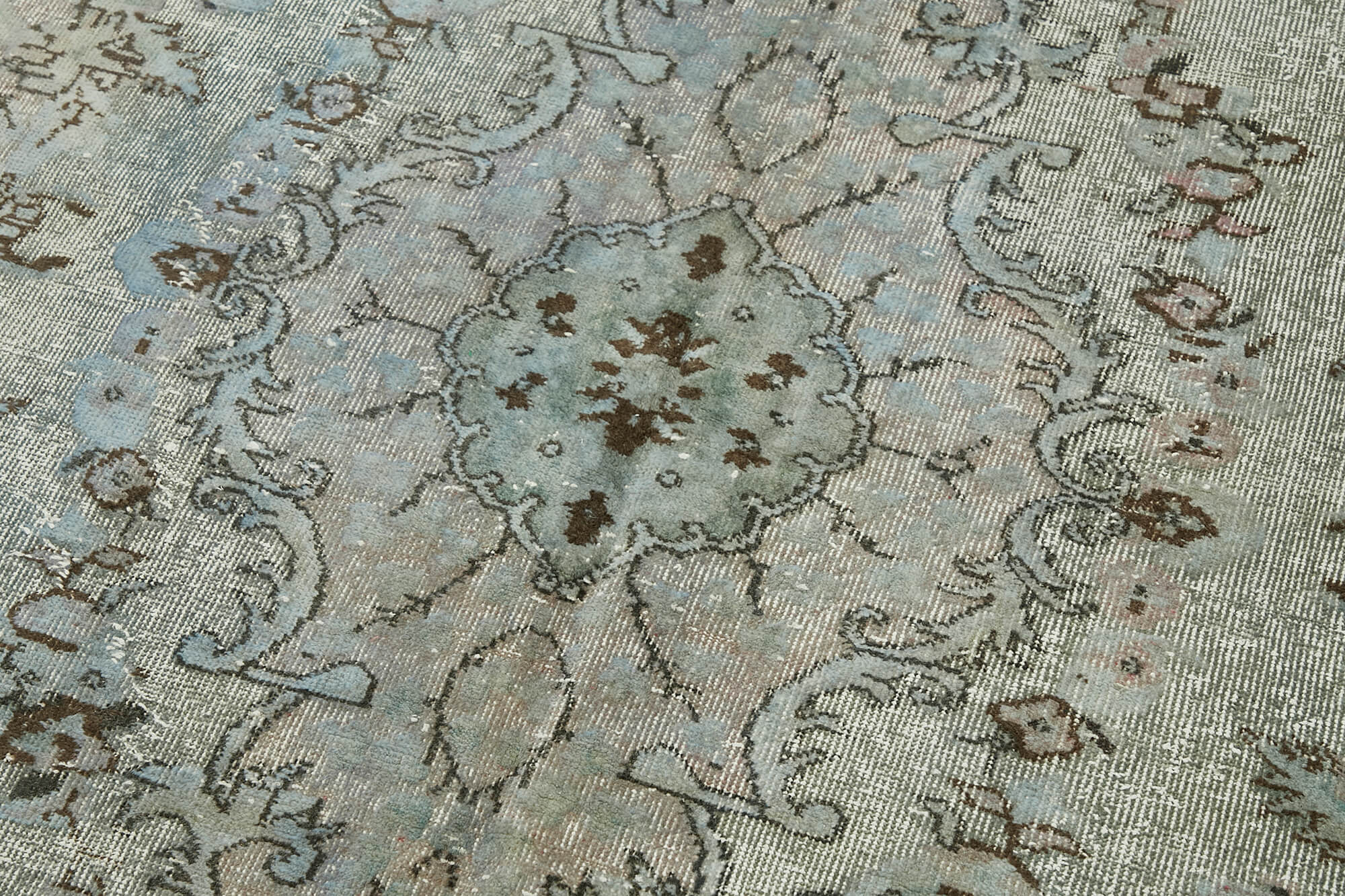 Hand-knotted antique oriental 1970s 200 cm x 300 cm blue carpet