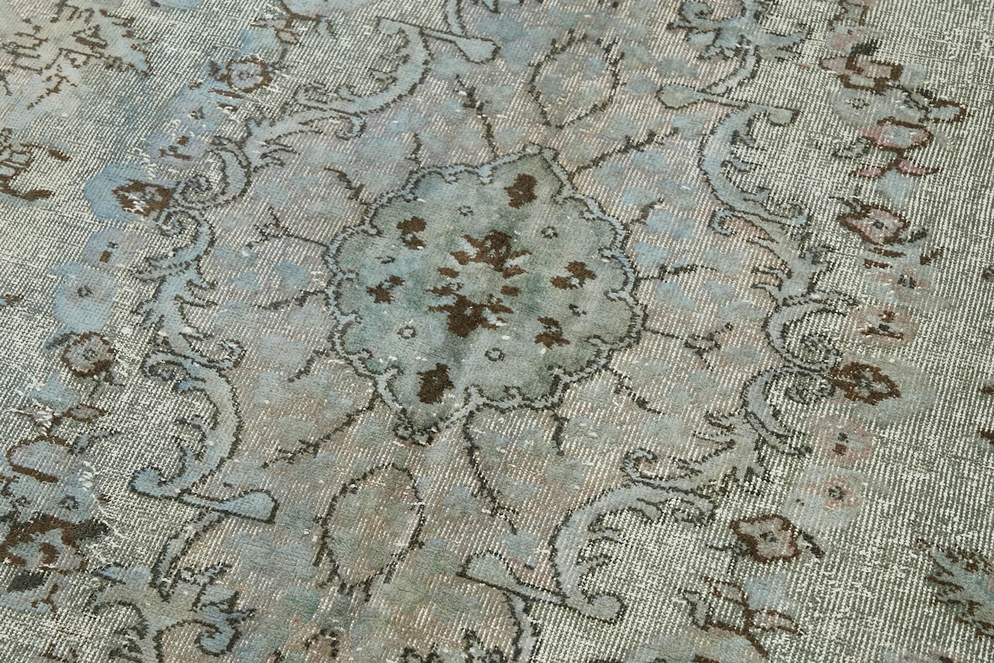 Hand-knotted antique oriental 1970s 200 cm x 300 cm blue carpet