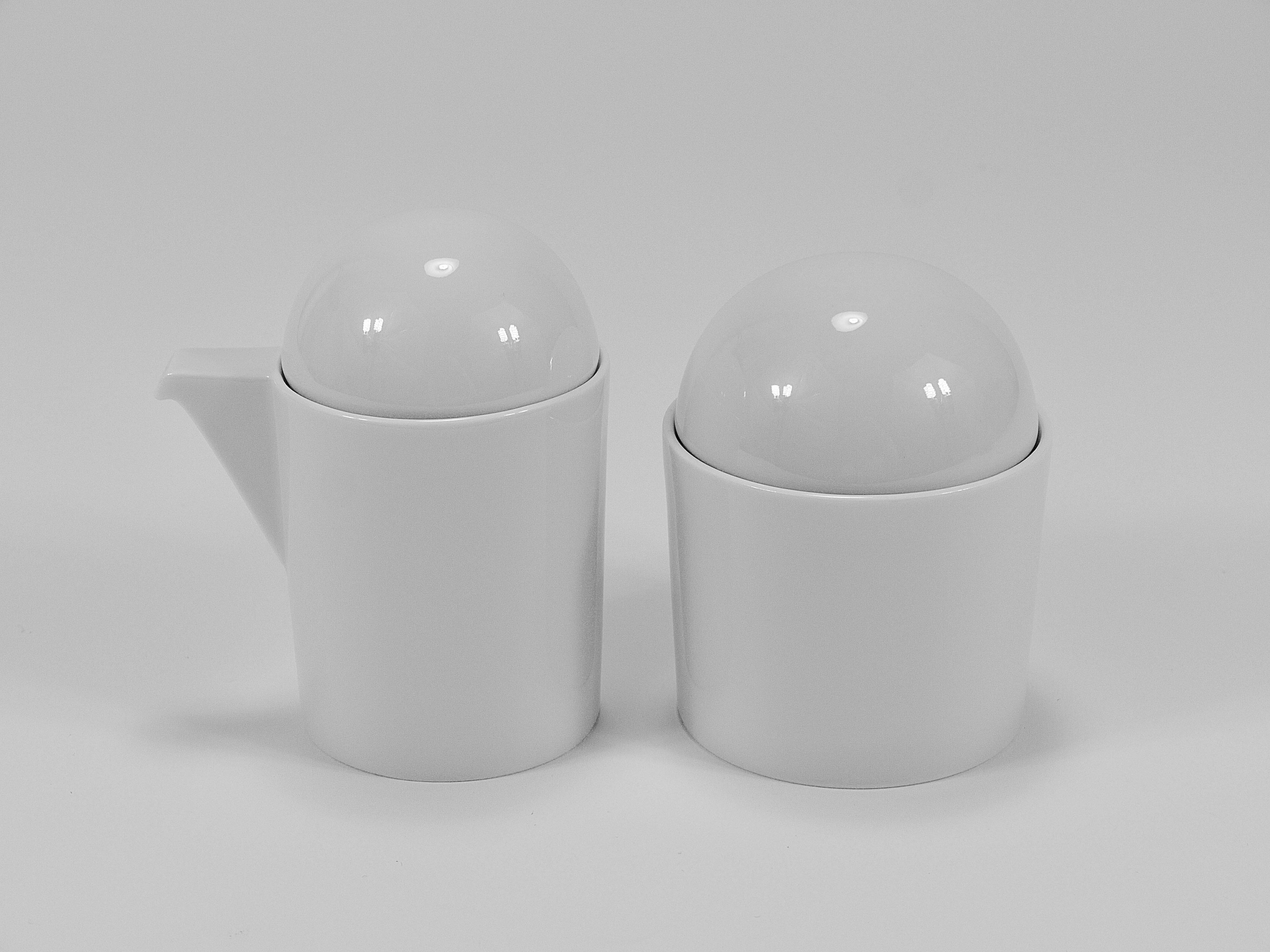 Sugar bowl and creamer postmodern Cupola by Mario Bellini for Rosenthal studio-line