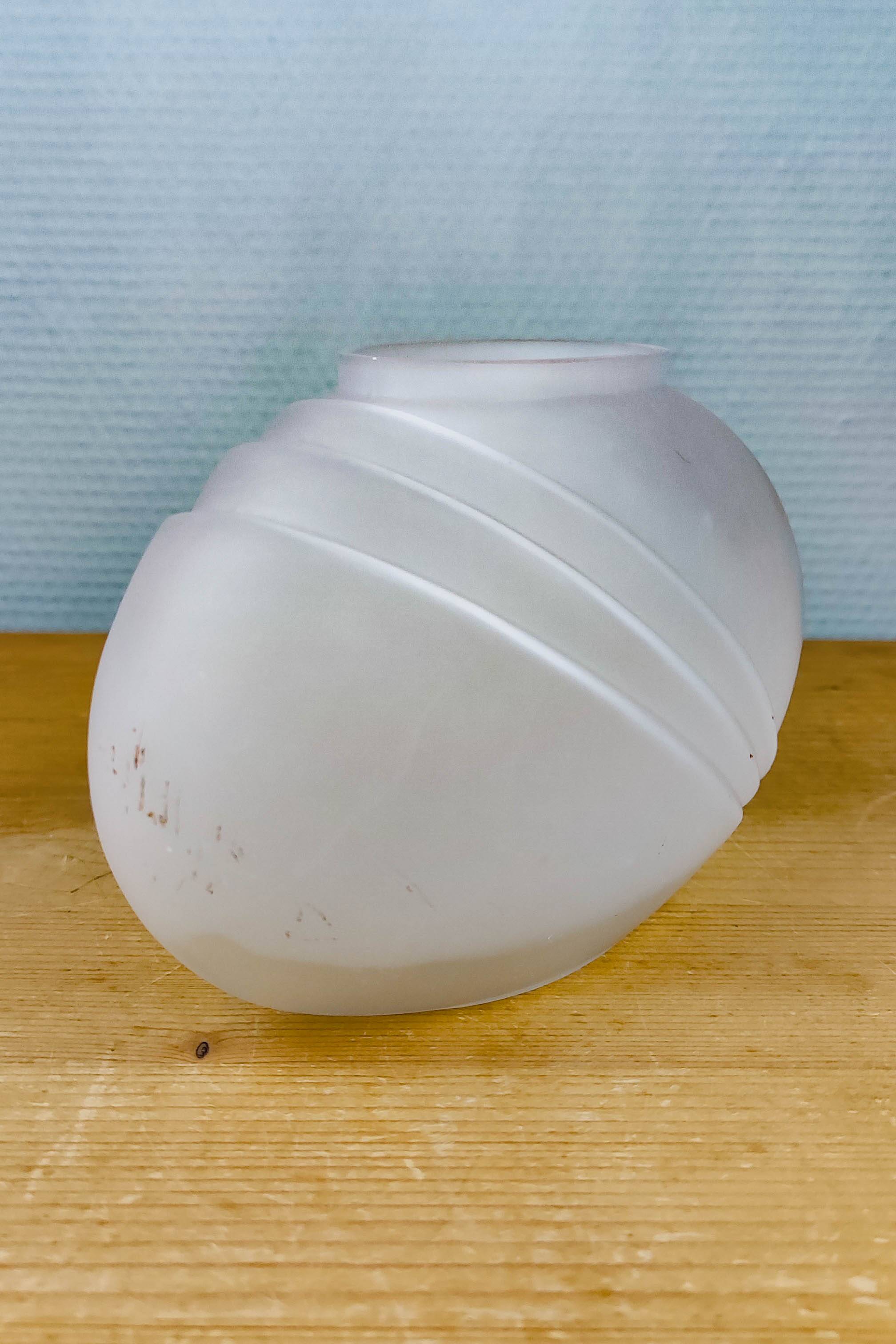 Frosted glass vase