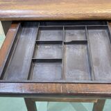 60s English flat desk in oak