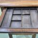 60s English flat desk in oak