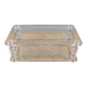 Design coffee table Maison Roméo in lucite and glass – 1970s