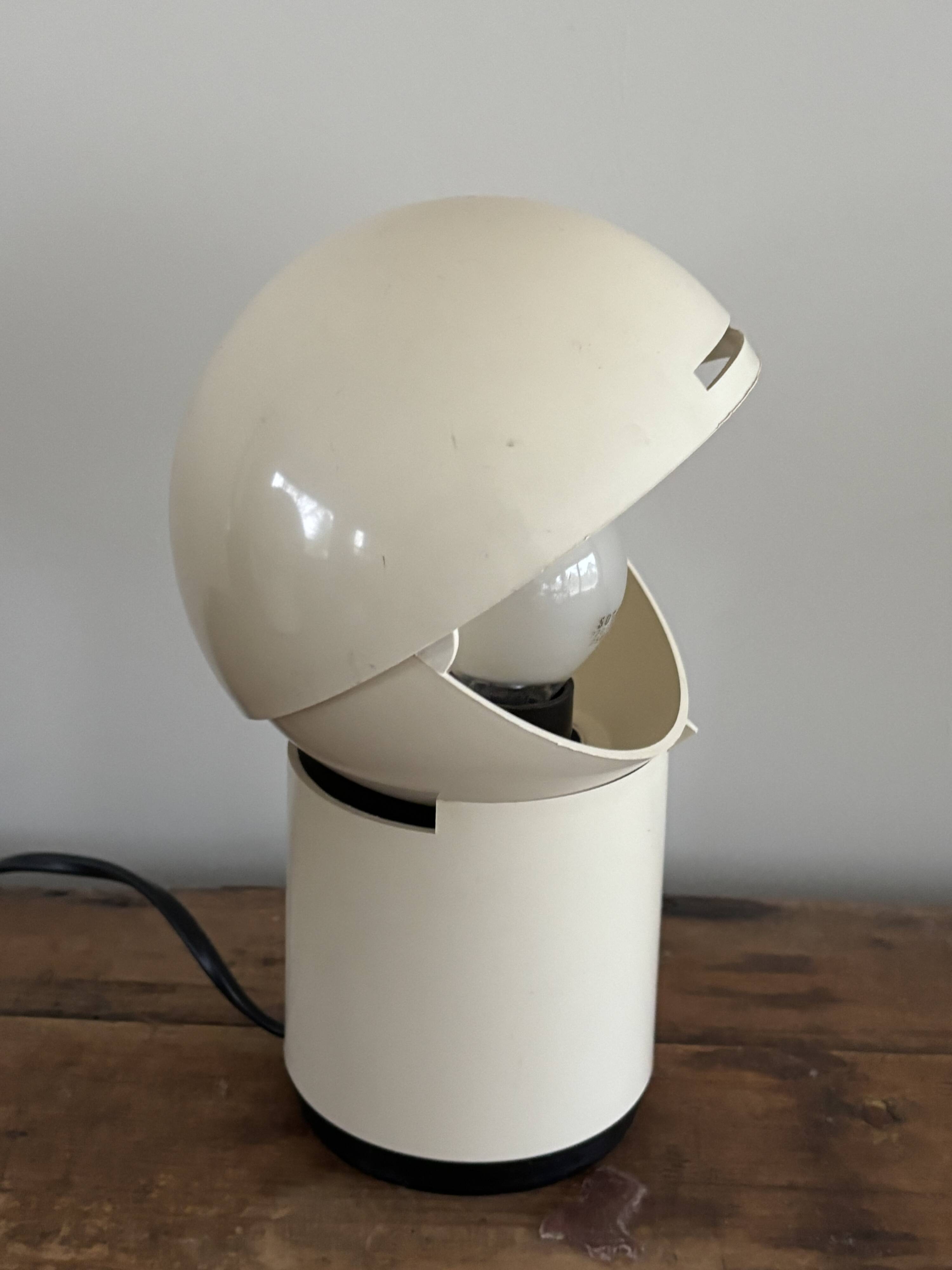 Set of two Vintage 'Pac-Man' Asteroidi Siberin Caronno table lamp Italy 70's design