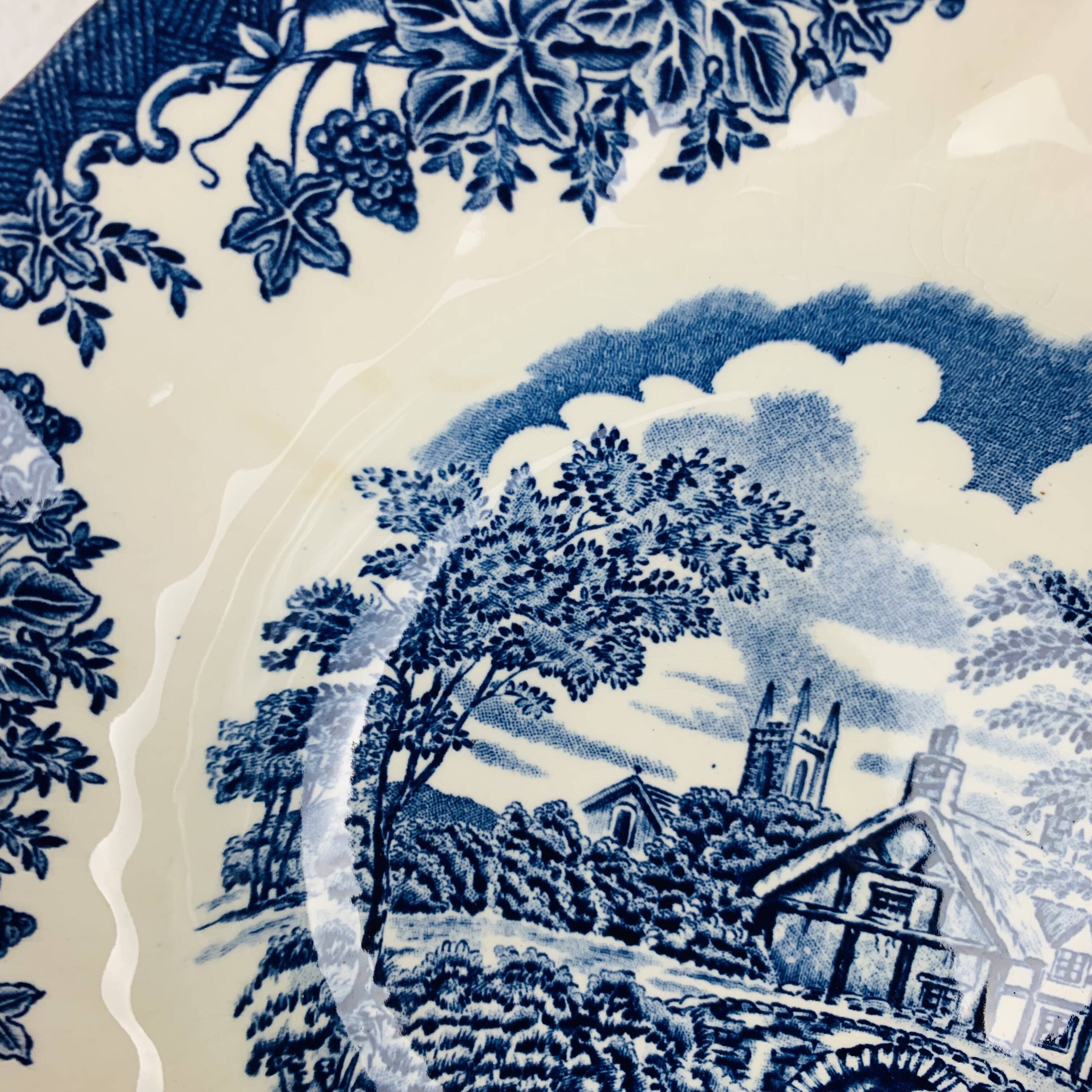 5 Myott The Brook English ironstone soup plates