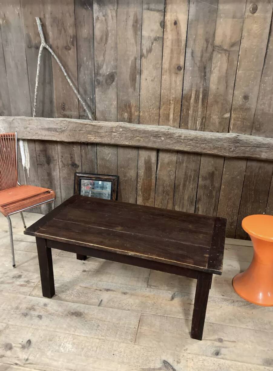 Table basse rectangulaire en bois massif