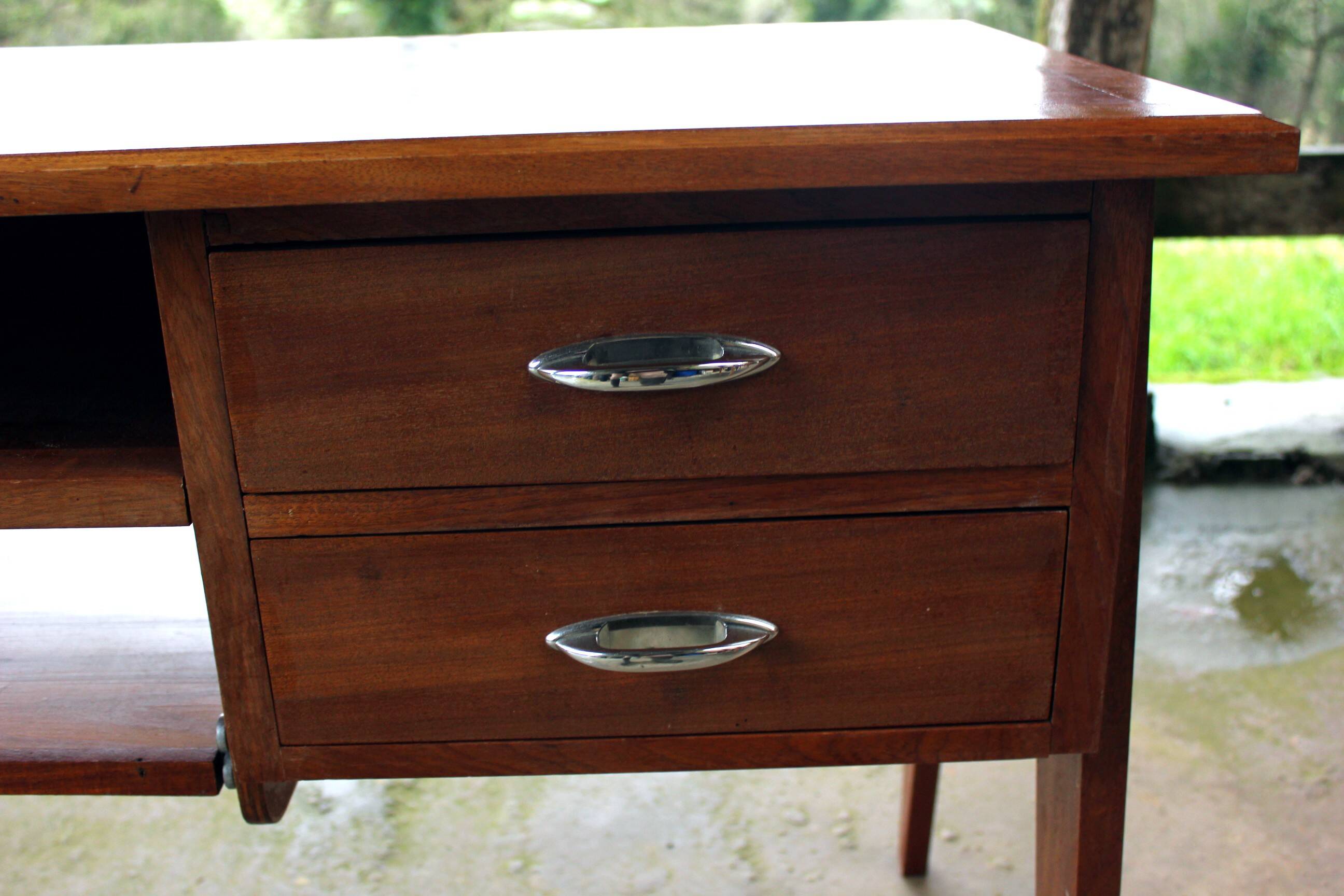 Scandinavian teak desk from the 60s, vintage design